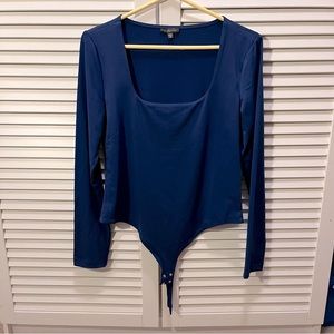 Dynamite square neck long sleeve bodysuit